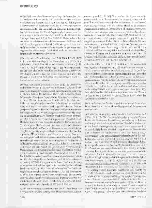 Vorschauseite 3: Keine Erweiterung des Herstellerbegriffs auf Vertriebsunternehmen