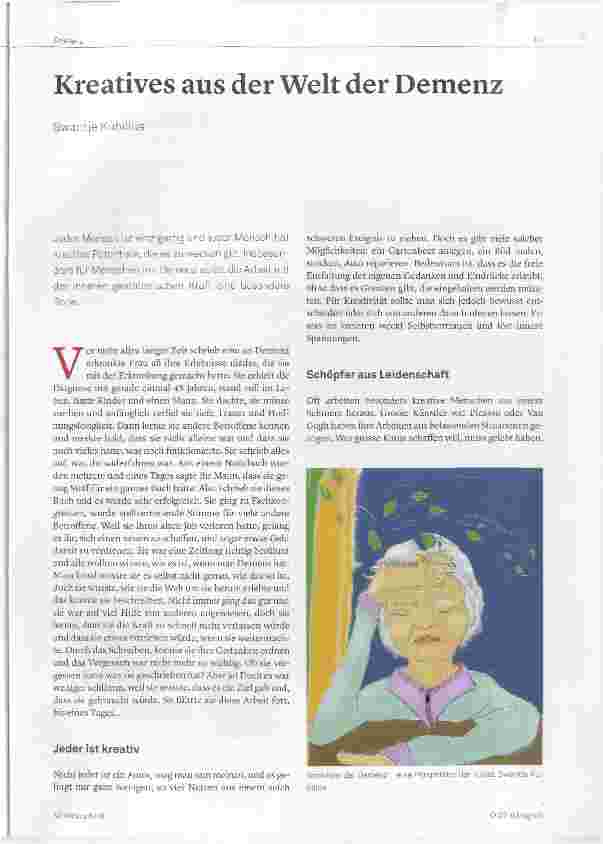 Vorschauseite 1: Kreatives aus der Welt der Demenz