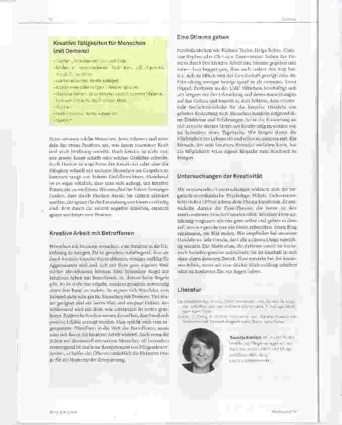 Vorschauseite 2: Kreatives aus der Welt der Demenz