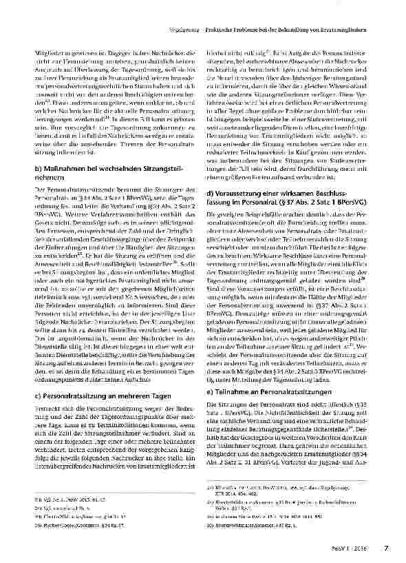 Vorschauseite 4: Praktische Probleme bei der Behandlung von Ersatz-mitgliedern
