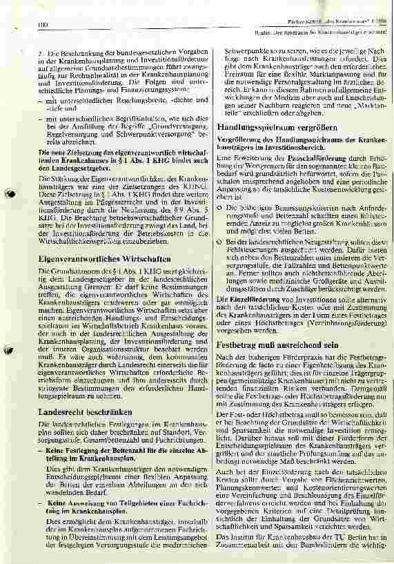 Vorschauseite 4: Den Spielraum für Krankenhausträger erweitern