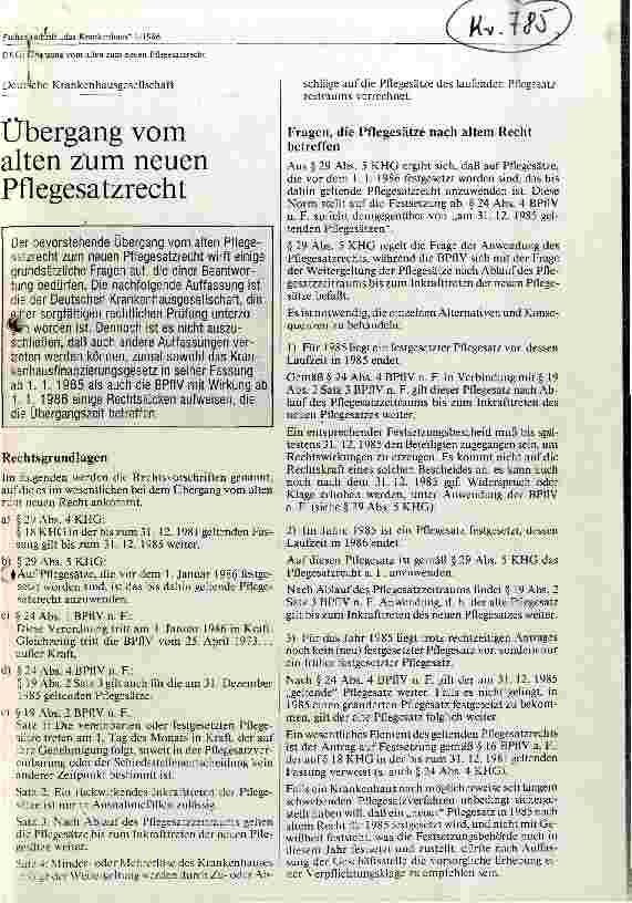 Vorschauseite 1: Übergang vom alten zum neuen Pflegesatzrecht