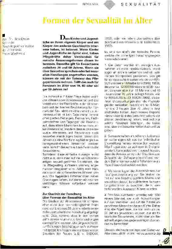 Vorschauseite 1: Formen der Sexualität im Alter