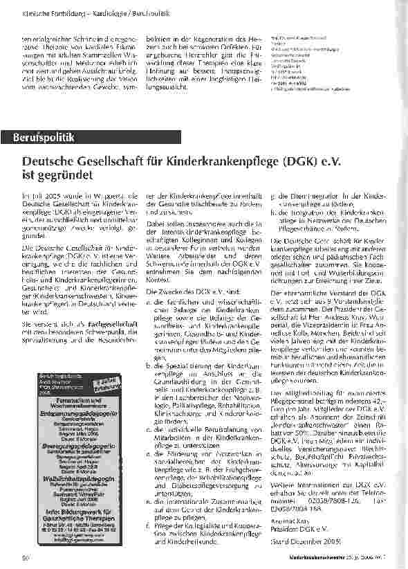 Vorschauseite 4: Nachwachsendes Herz - Hoffnung für Kinder mit angeborenen Herzfehlern?Kardiale Stammzelltherapie und Tissue Engineering im Fokus von Forschung und Klinik