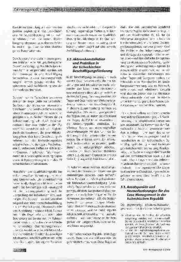 Vorschauseite 5: Fallmanagement in der Beschäftigungsförderung: Ein Fall für die Tschechische Republik?