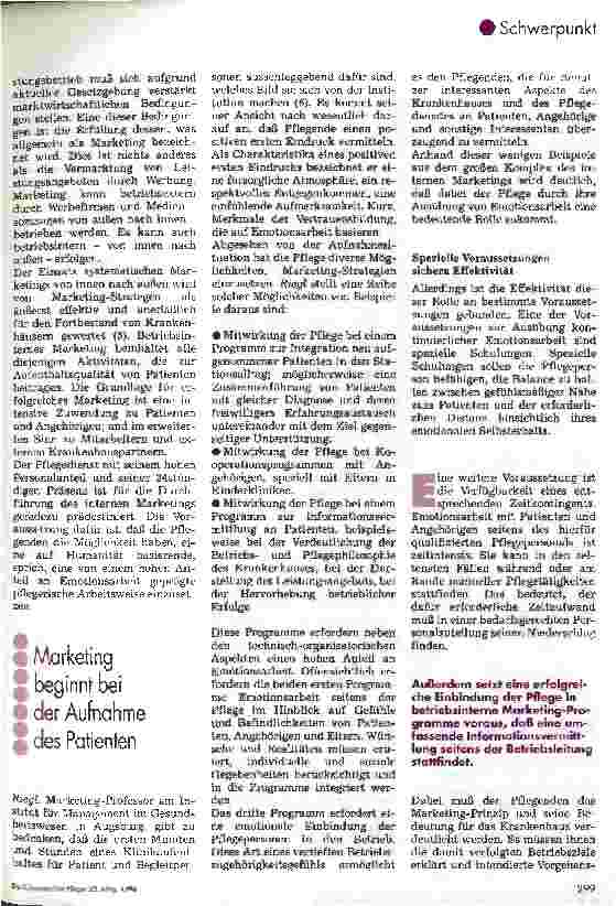 Vorschauseite 3: Humanität und Wirtschaftlichkeit in der Pflege Widerspruch oder Chance?