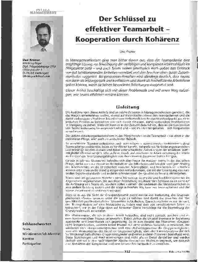 Vorschauseite 1: Der Schlüssel zu effektiver Teamarbeit -Kooperation durch Kohärenz