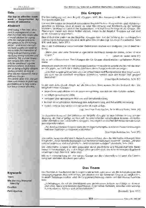 Vorschauseite 2: Der Schlüssel zu effektiver Teamarbeit -Kooperation durch Kohärenz