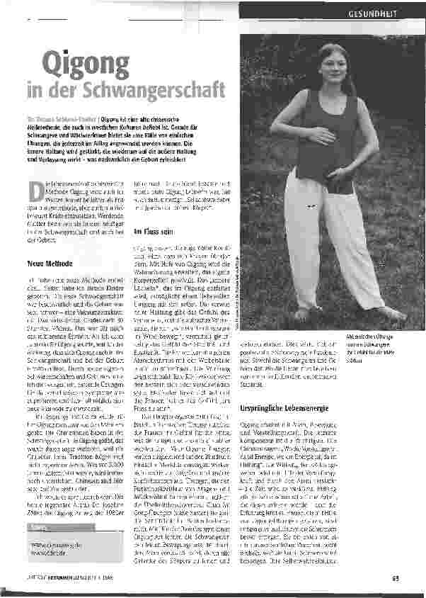 Vorschauseite 1: Qigong in der Schwangerschaft