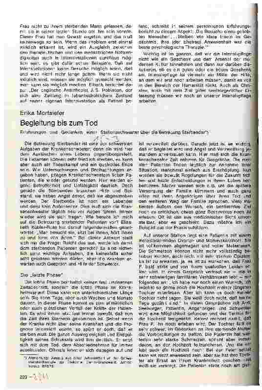 Vorschauseite 1: Begleitung bis zum Tod