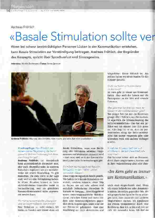 Vorschauseite 1: Basale Stimulation sollte verlockend sein