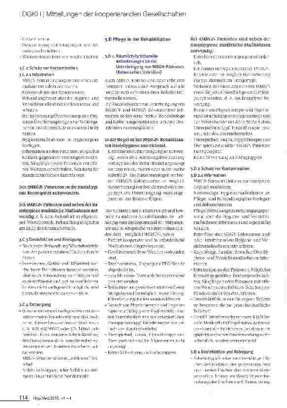 Vorschauseite 6: Maßnahmenplan für multiresistente gramnegative Erreger (MRGN) in Gesundheits-/Pflegeund Betreuungseinrichtungen