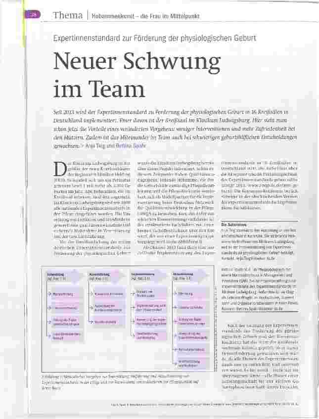 Vorschauseite 1: Neuer Schwung im Team