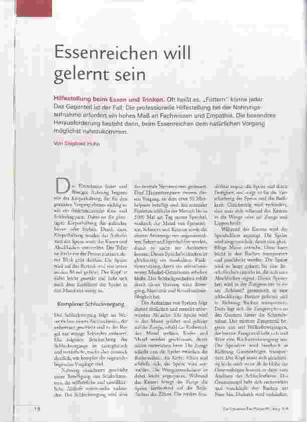 Vorschauseite 1: Essenreichen will gelernt sein