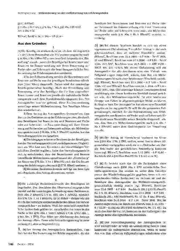 Vorschauseite 2: Mitbestimmung bei der Erstfestsetzung von Erfahrungsstufen