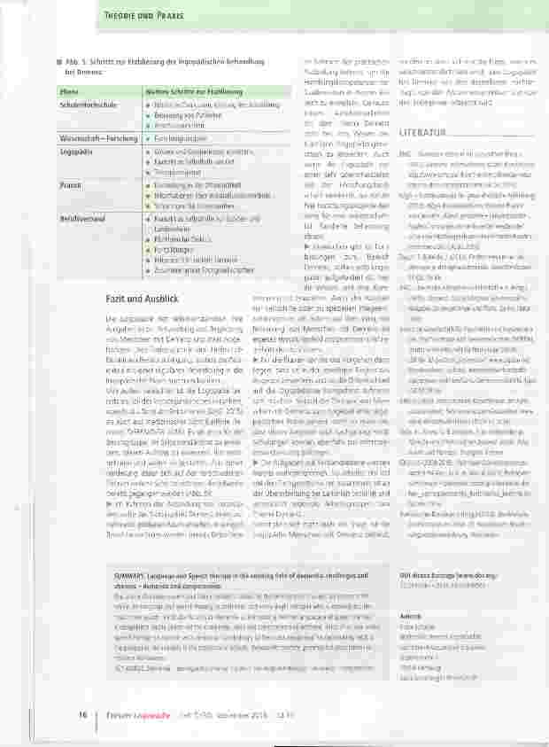 Vorschauseite 5: Logopädie im Arbeitsfeld Demenz