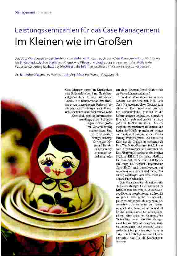 Vorschauseite 1: Leistungskennzahlen für das Case Management Im Kleinen wie im Großen