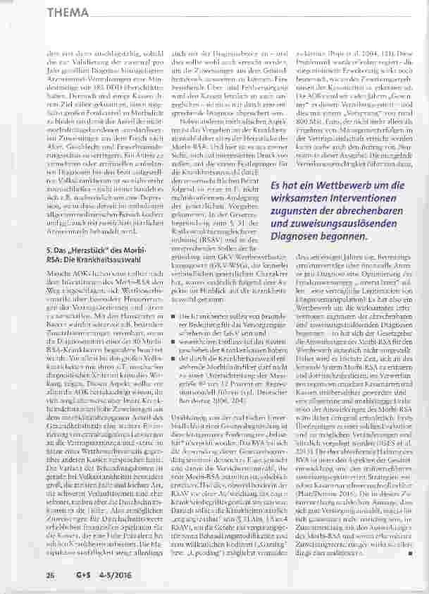 Vorschauseite 6: Morbi-RSA und die Krankheitsauswahl
