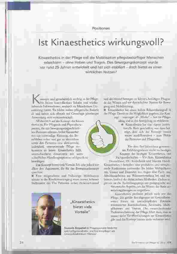 Vorschauseite 1: Ist Kinaesthetics wirkungsvoll?