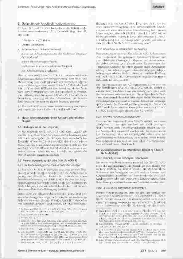 Vorschauseite 2: Änderungen des Arbeitnehmerüberlassungsgesetzes nach dem Gesetzentwurf der Bundesregierung