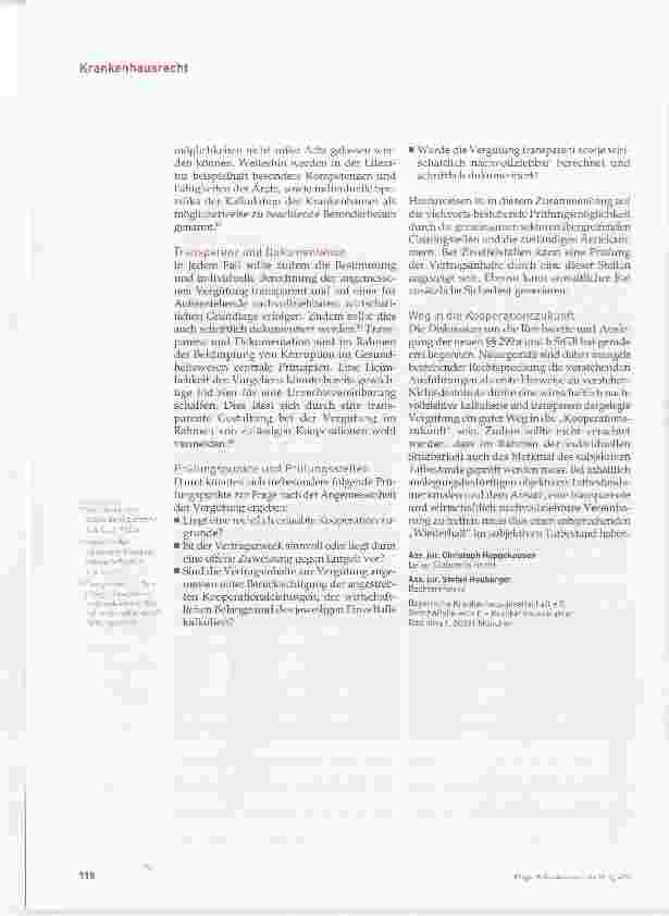 Vorschauseite 4: Erste Hinweise: Kooperationsverträge prüfen im Lichte von §§ 299 a und b StGB