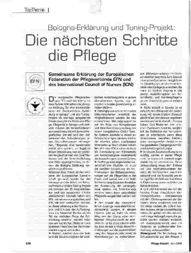 Vorschauseite 1: Die nächsten Schritte die Pflege