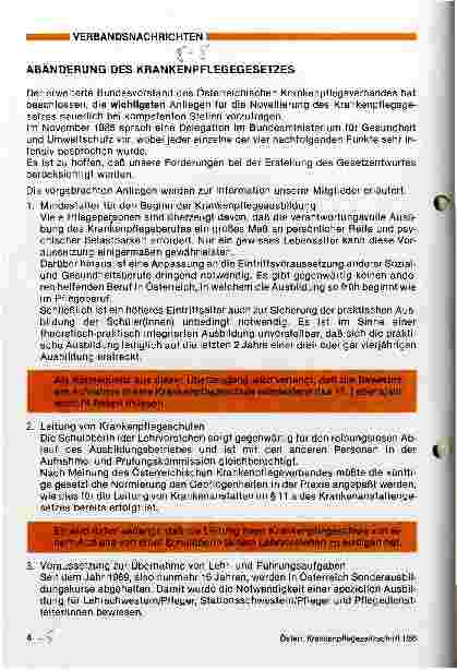 Vorschauseite 1: Abänderung des Krankenpflegegesetzes