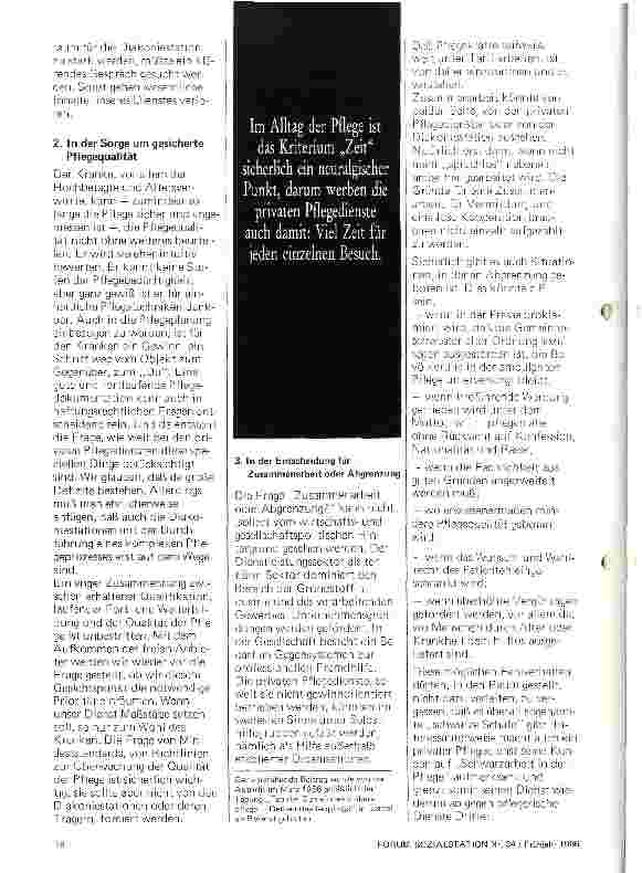 Vorschauseite 5: Die privaten Pflegedienste Eine Herausforderung sorgt für Unruhe