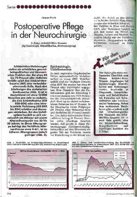 Vorschauseite 1: Postoperative Pflege in der Neurochirurgie 2.Folge: Schädel-Hirn-Trauma