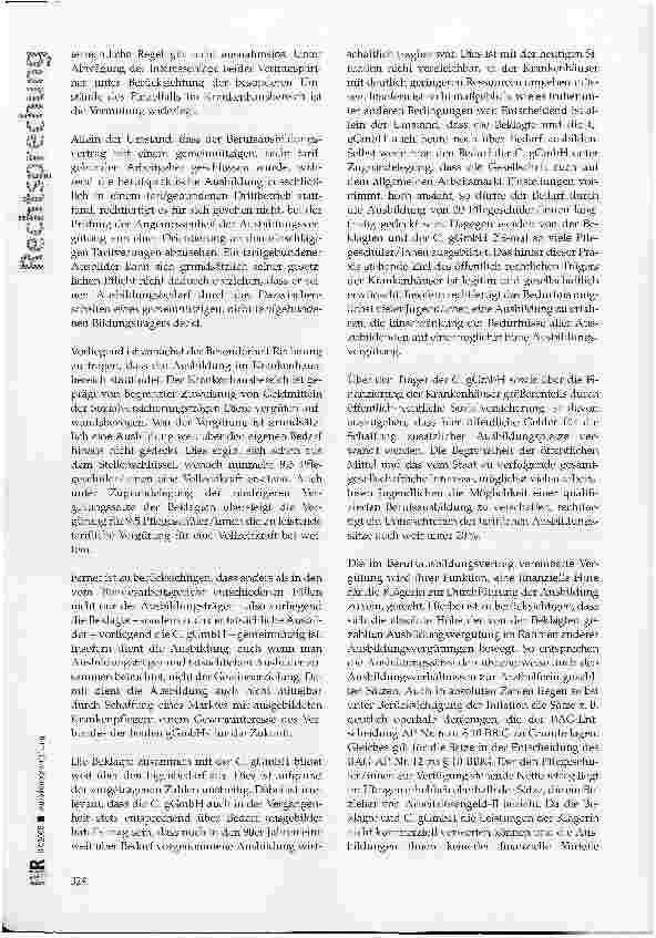 Vorschauseite 5: Ausbildungsvergütung -Unterschreitung der tariflichen Vergütung um mehr als 20 Prozent kann unter Umständen noch als angemessen angesehen werden