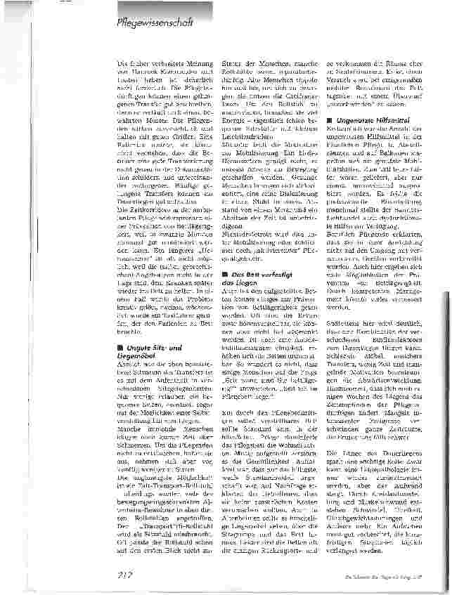 Vorschauseite 3: Prävention von Bettlägerigkeit