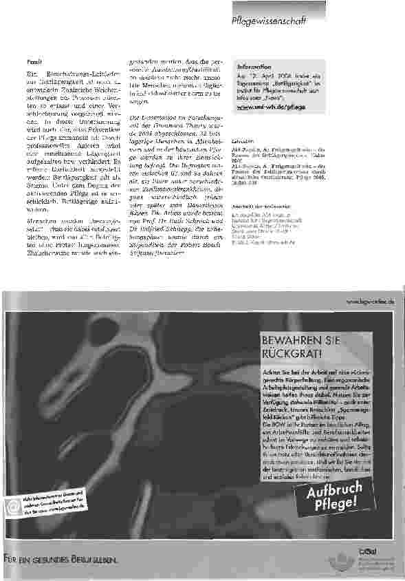 Vorschauseite 4: Prävention von Bettlägerigkeit