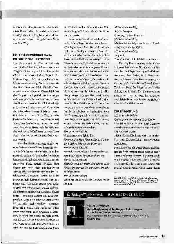 Vorschauseite 5: Wer pflegt, muss sich pflegen
