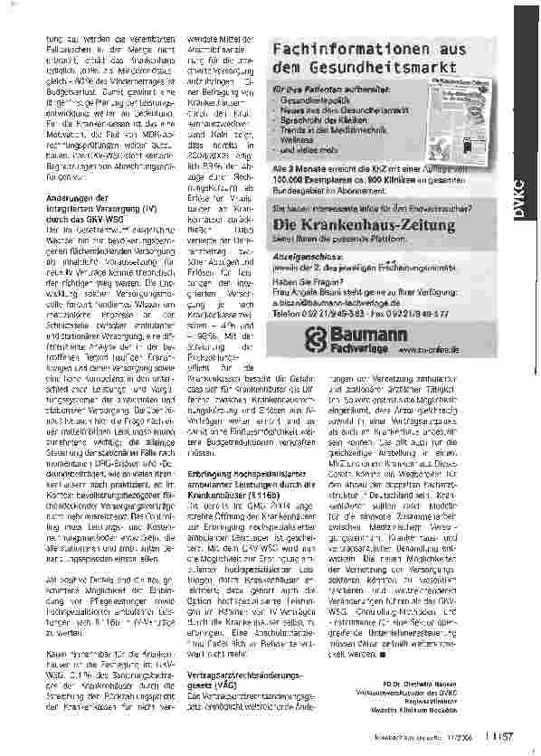 Vorschauseite 3: Schon ohne Reform wird es schwierig