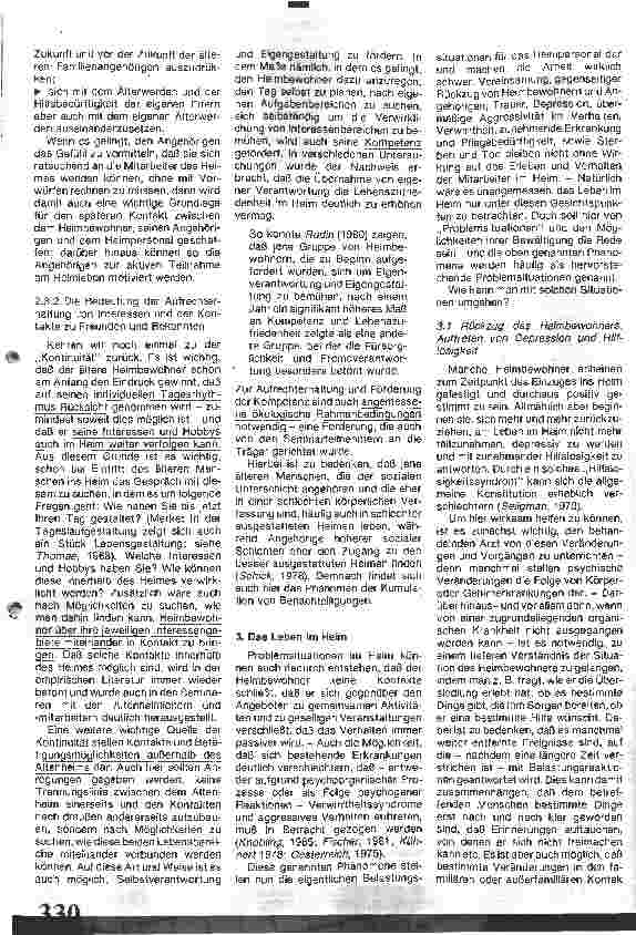 Vorschauseite 4: Problemsituationen im Altenheim und Möglichkeiten ihrer Bewältigung