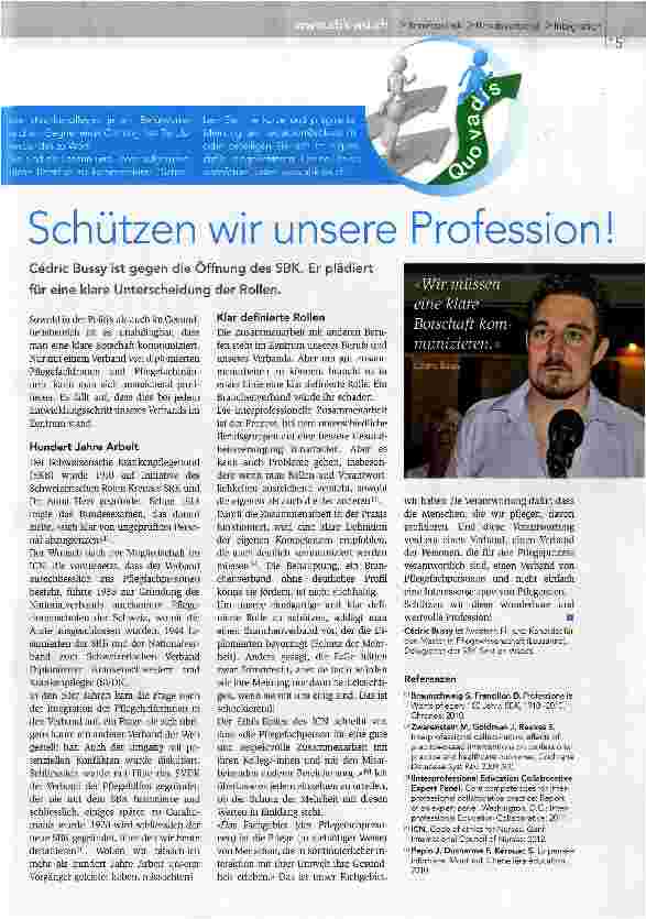 Vorschauseite 1: Schützen wir unsere Profession