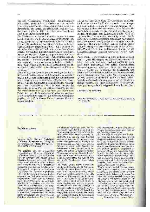 Vorschauseite 3: Die Forderung nach einem kinderzentrierten Krankenhauswesen