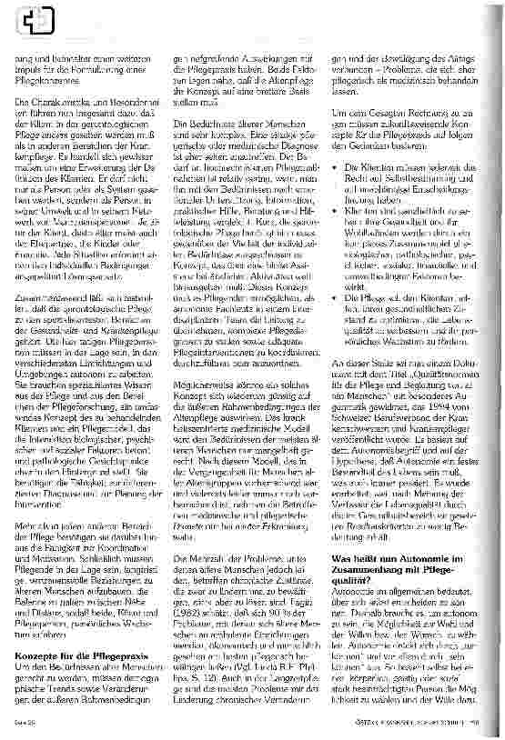 Vorschauseite 2: Qualitätsentwicklung in der Pflege alter Menschen