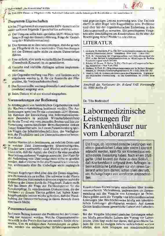 Vorschauseite 5: EDV - Einsatz im Pflegebereich