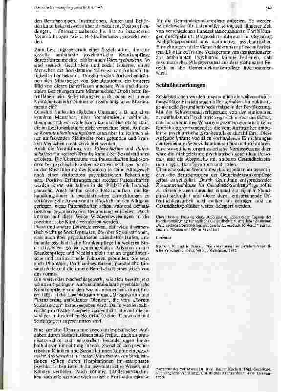 Vorschauseite 4: Sozialstationen und ambulante psychiatrische Krankenpflege