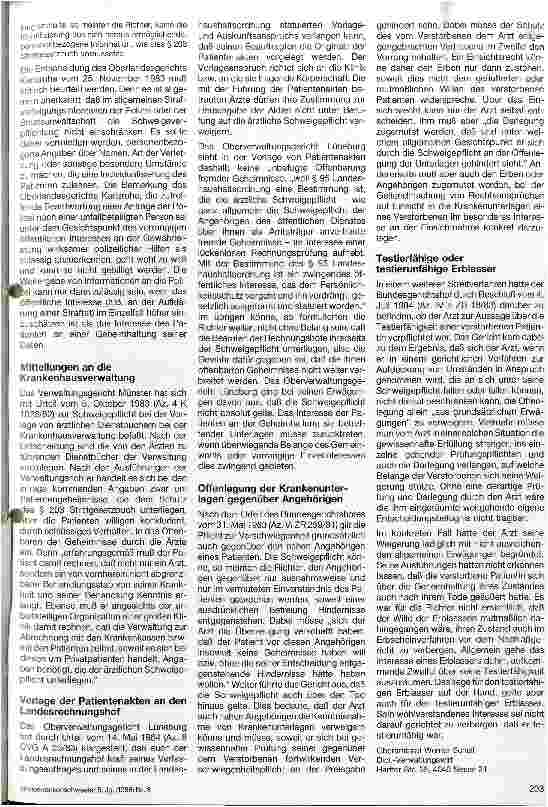 Vorschauseite 2: Die Schweigepflicht im Spiegel der Rechtsprechung
