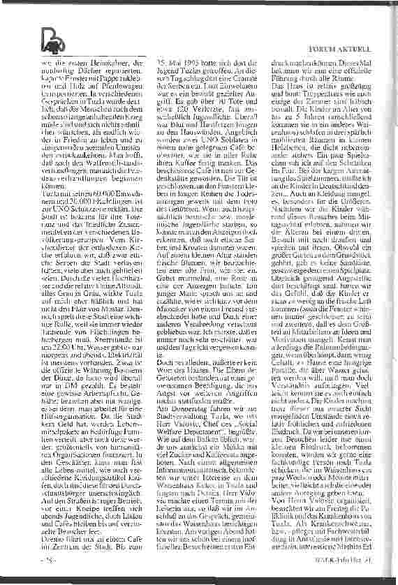 Vorschauseite 2: Pflege im Kriegsgebiet Persönliche Eindrücke von einer Fahrt nach Tuzla (Bosnien) im Rahmen meiner persönlichen Tätigkeit bei der Medizinischen Nothilfe Deutschland e. V. vom 2. -…