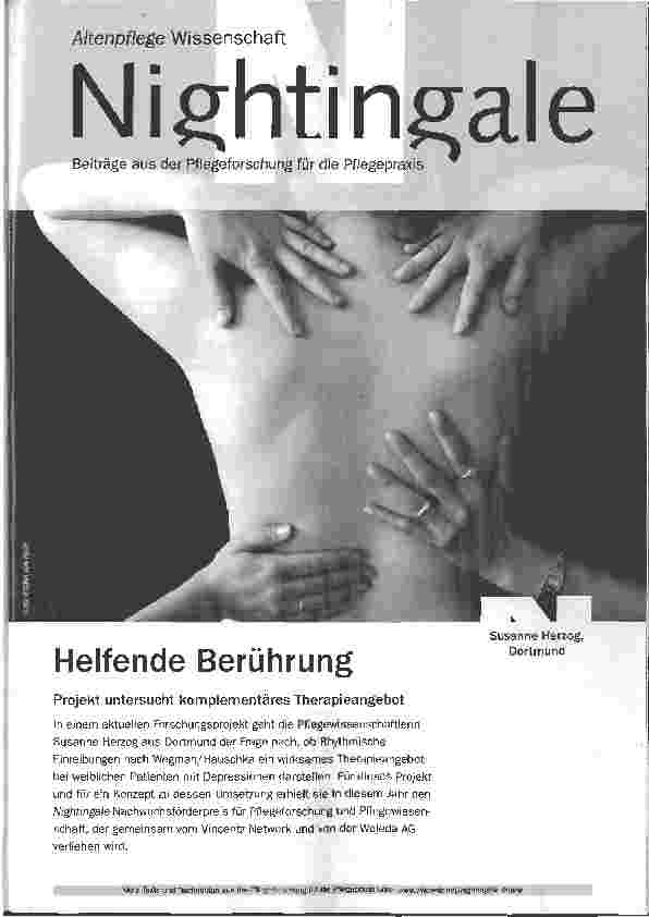 Vorschauseite 1: Nightingale - Beiträge aus der Pflegeforschung für die Pflegepraxis