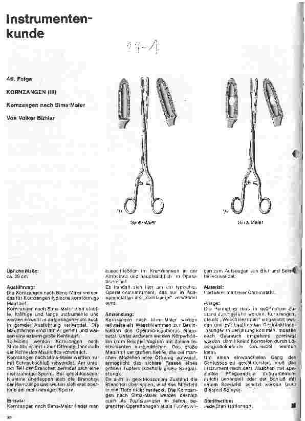 Vorschauseite 1: Instrumentenkunde 46. Folge: Kornzangen (III)