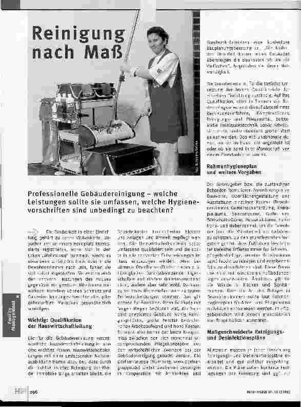 Vorschauseite 1: Reinigung nach Maß