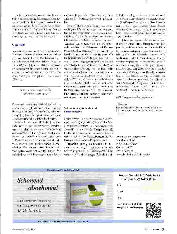 Vorschauseite 5: Adaptogene Pflanzen Schisandra chinensis Teil 2