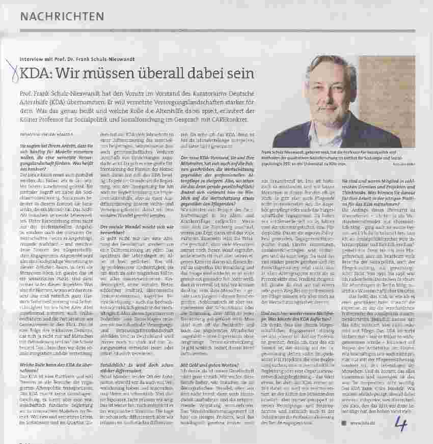 Vorschauseite 1: KDA: Wir müssen überall dabei sein