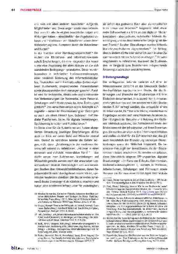 Vorschauseite 3: Investitionen in der Universitätsbibliothek Gießen - Eine studentische Sicht