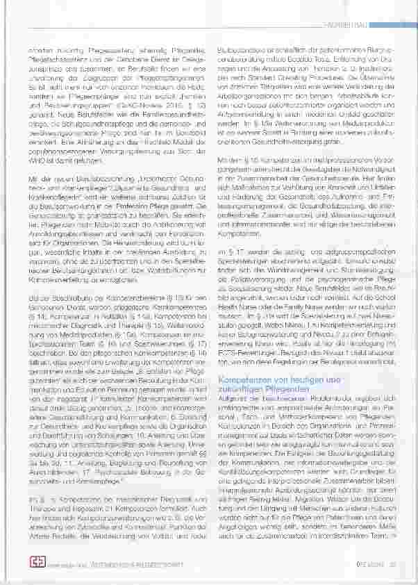 Vorschauseite 2: Professionelle Pflege heutige und zukünftige Anforderungen