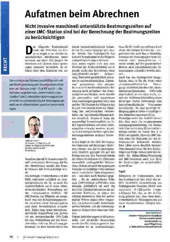 Vorschauseite 1: Aufatmen beim Abrechnen